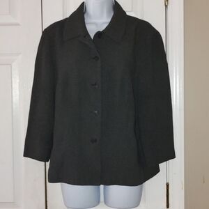 Josephine  Chaus Collection charcoal gray  blazer business suit  Sz 8